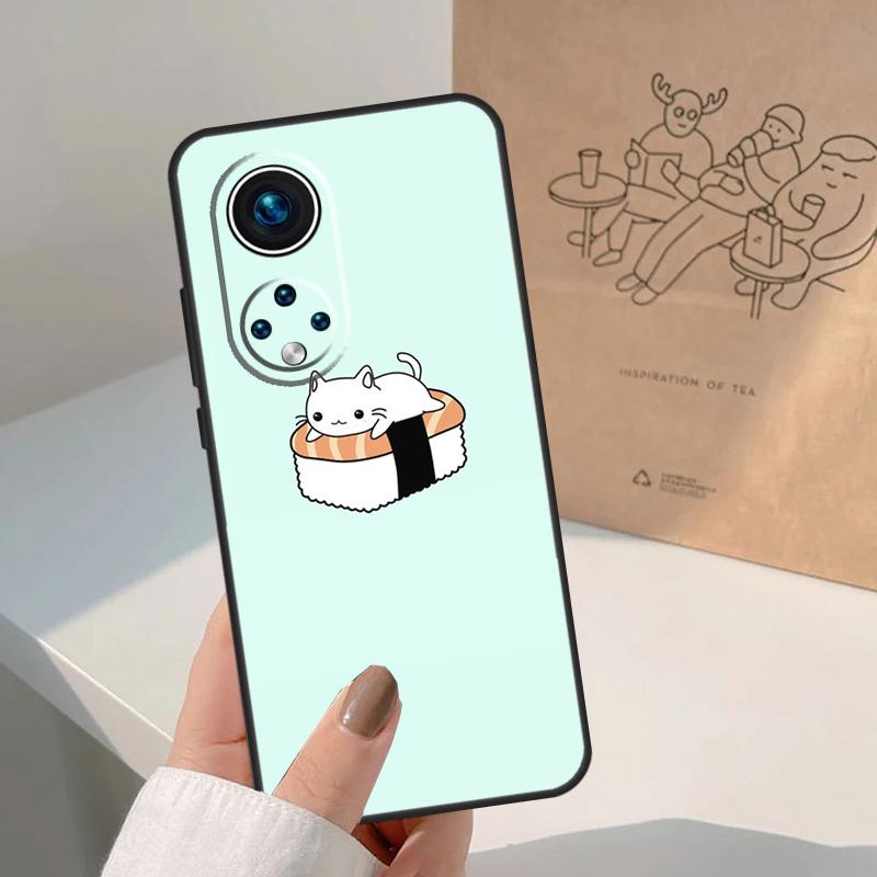 Sushi Food For Huawei P20 P30 P40 P60 Pro P Smart Nova 9 5T Honor 70 90 50 Magic5 Lite X7a X9a X8a Case