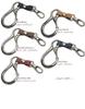 Tochigi Leather Carabiner with Mini Snap Hook SMK Keychain [highstyle] & Club-Type (Antique/Dark Brown)