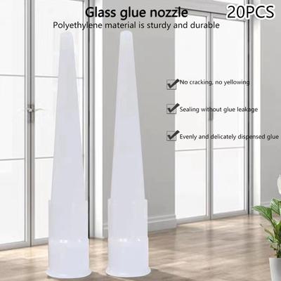 20Pcs Universal Caulking Gun Nozzles Glass Glue Nozzles Sealant Silicone Caulking Tips Tools
