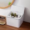 Ch 4/6L Desktop Mini Sensor Trash Can Small Countertop Trash Can with Lid Tiny Waste Basket Miniature Desk Garbage for Bathroom