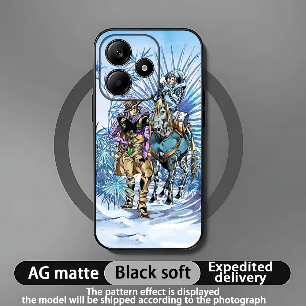 

JOJO Steel Ball Run Phone Case For Xiaomi Redmi Note 14 13 12 11 Pro Plus S 5G 14C A3 Soft Black Phone Cover Redmi A3