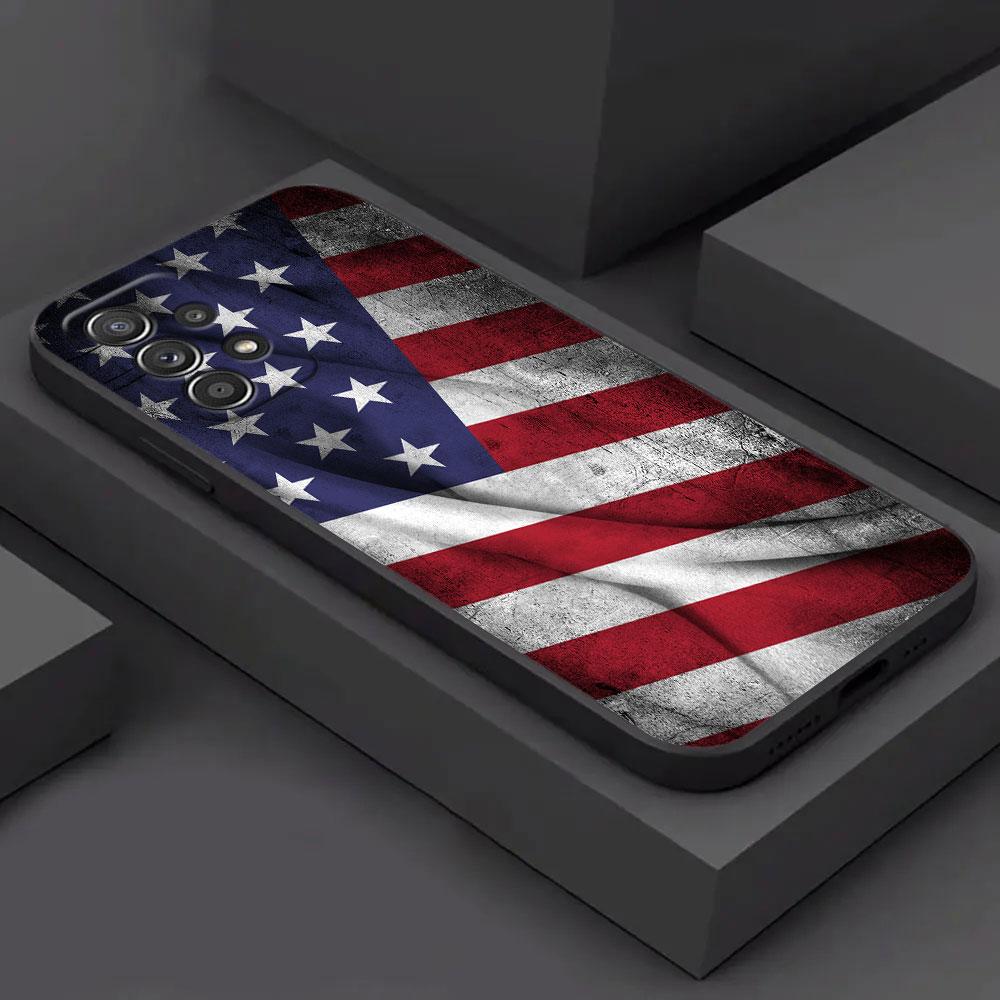 American USA Flag Eagle Phone Case For Samsung Galaxy A15 A25 A24 A23 A22 A21S A20s A13 A10 A05S A04 A03 A02 A14 Soft Back Cover
