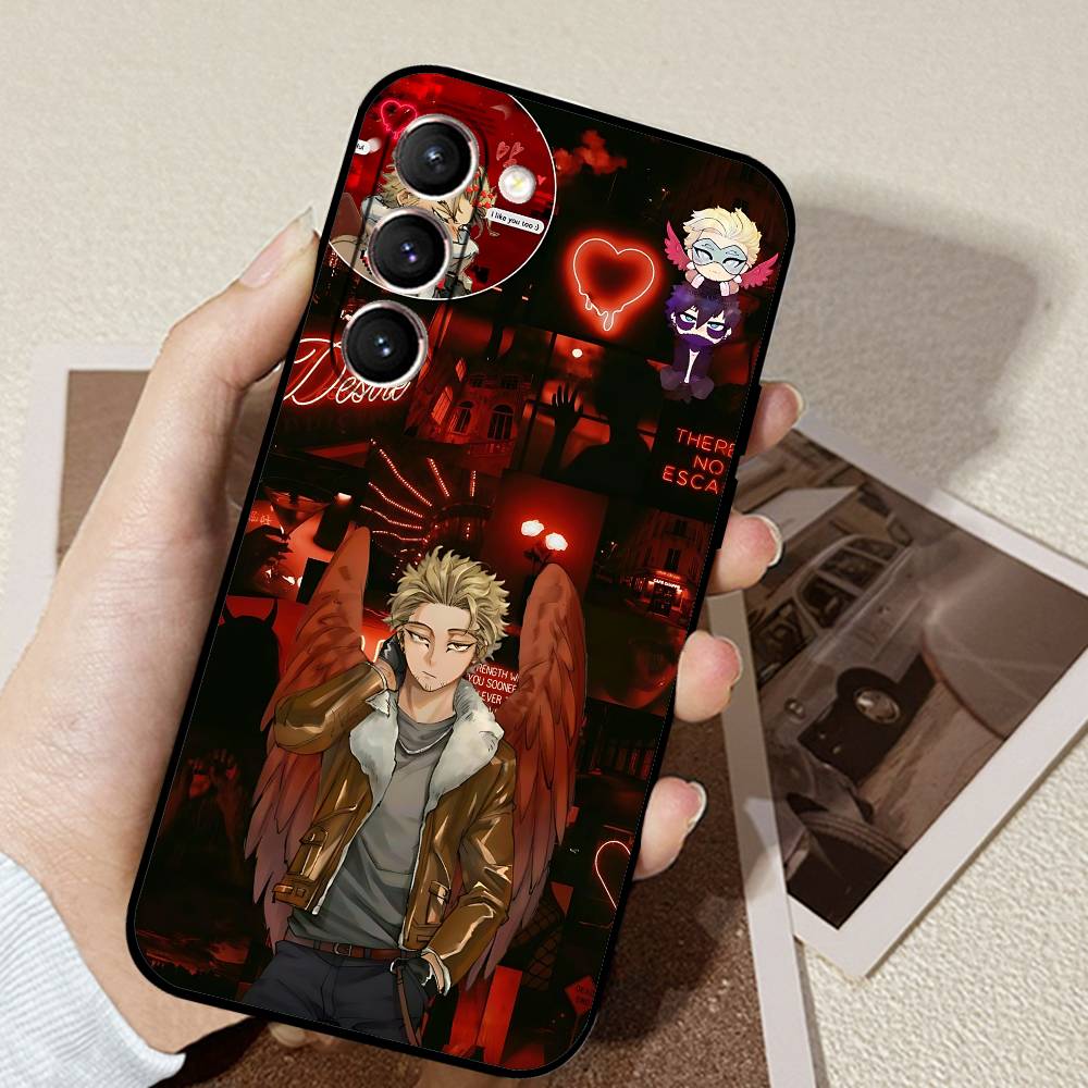 Hawks R-BNHA N-MHA Phone Case Black Ultra-thin Shockproof Case For Samsung S24/S25/S22/S30/Note20/Lite/Ultra/5G/Plus/FE