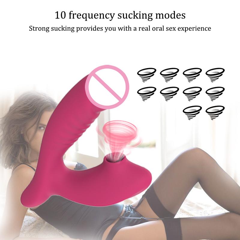 Sucking vibration 2-in-1 vibrator 10-speed oral sex 10-speed vibration clitoris stimulation vaginal massage female sex toy