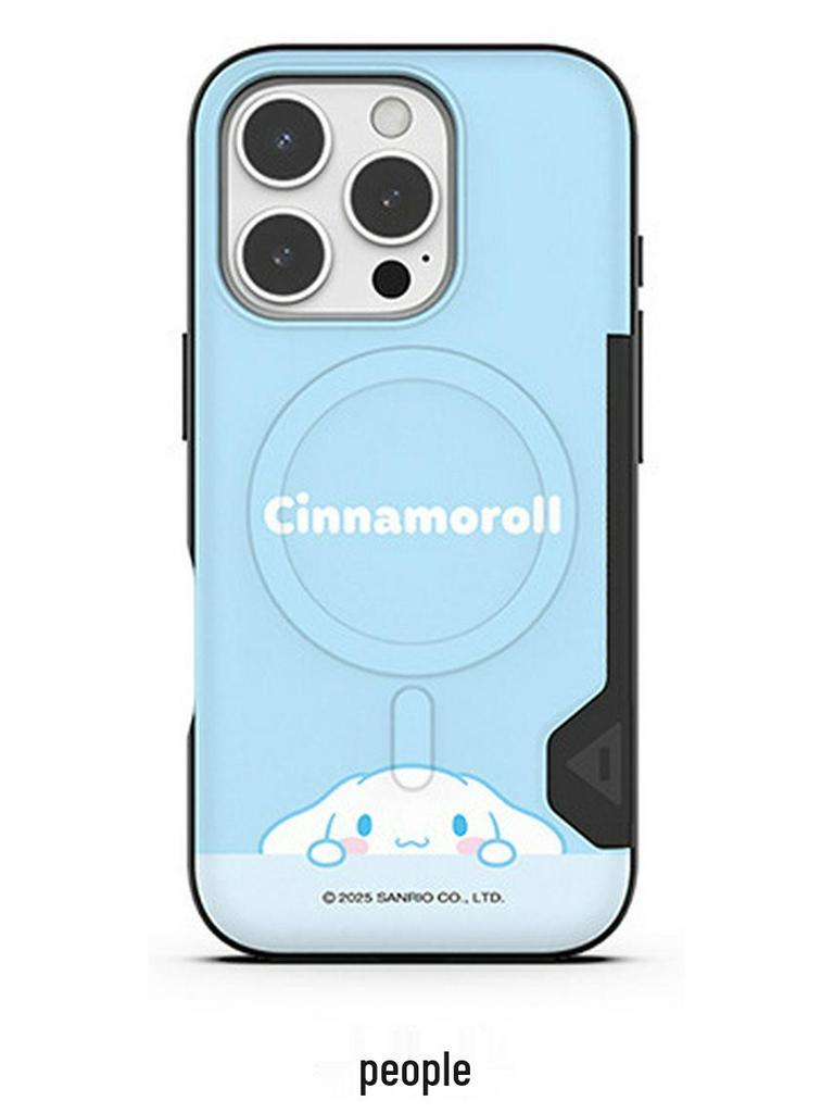 Magnetische Schutzhülle für iPhone 17 Pro Max mit Kartenschlitz - Hello Kitty & Kuromi