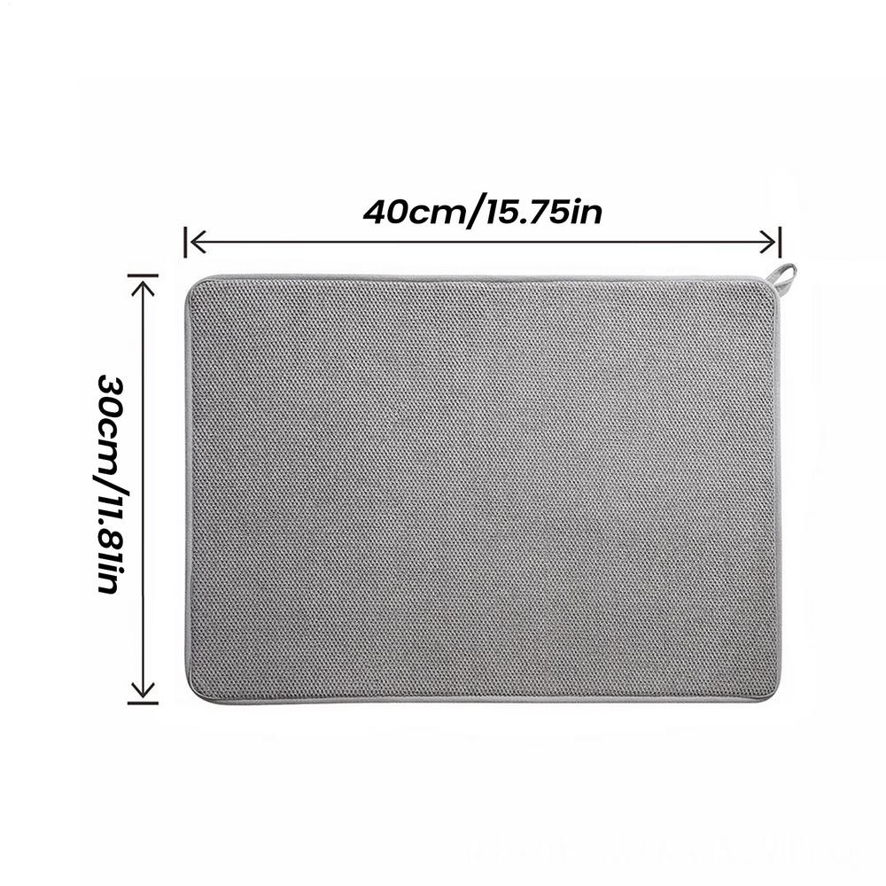 Quick Drying Kitchen Mat Microfiber Absorbent Non-Slip Kitchen Drying Mats for Home Sink Countertops Utensils Cups Bottles