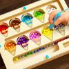 Fine Motor Skills Magnetic Maze Game Wood Number Learning Toy Tracing Number Maze Counting Board for Children Enduring