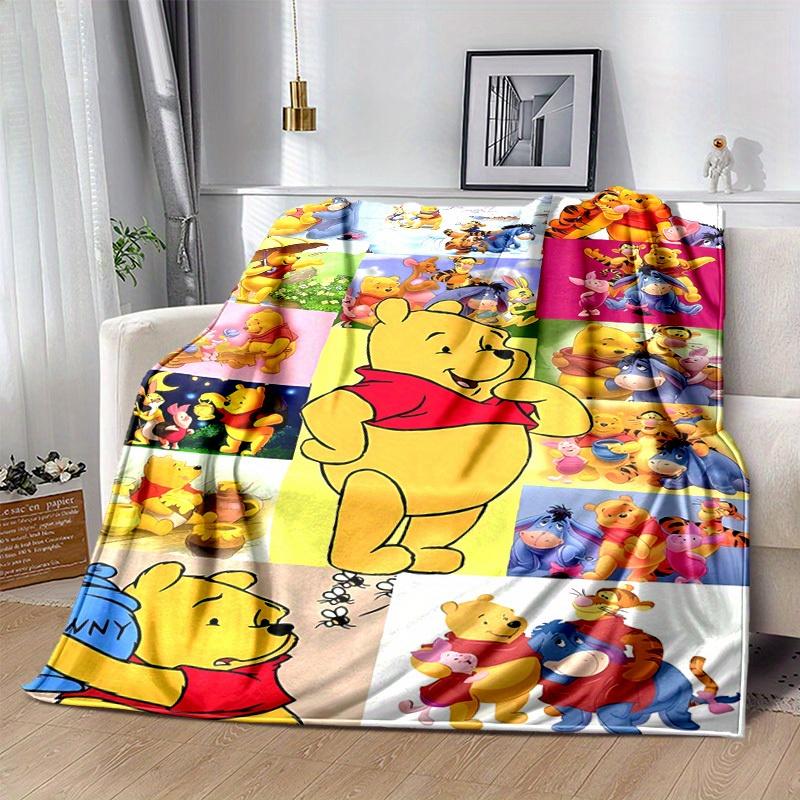 1pc. Cartoon Winnie the Pooh Blanket, Seasonal Home Decor Gift for Friends and Family, Soft Throw Blanket for Bed or Couch, Soft Flannel Thr