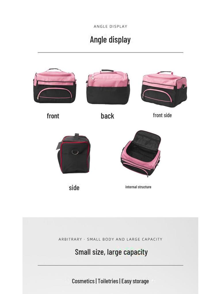 Portable Black Beauty Makeup & Scissors Storage Bag for Hairdressers