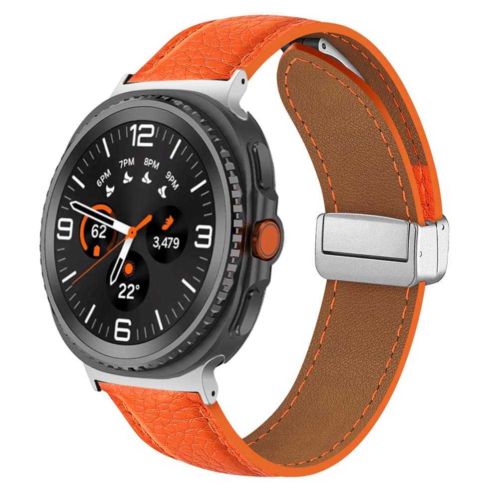 Leather for Samsung Galaxy Watch 8 44mm 40mm 8 Classic 46mm Band Smartwatch Accessory for Galaxy Ultra 47mm 2025 Magnetic Strap