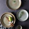 Japanese Retro Coarse Pottery Dinner Plate