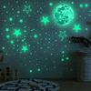 Luminous Moon Stars Wall Stickers for Kids Room Bedroom Decor Glow In the Dark Earth Wall Decals Noctilucent Stickers Home Decor