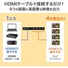 Sanwa Supply HDMI Splitter (4-way) 4K/60Hz HDR Compatible VGA-HDRSP4