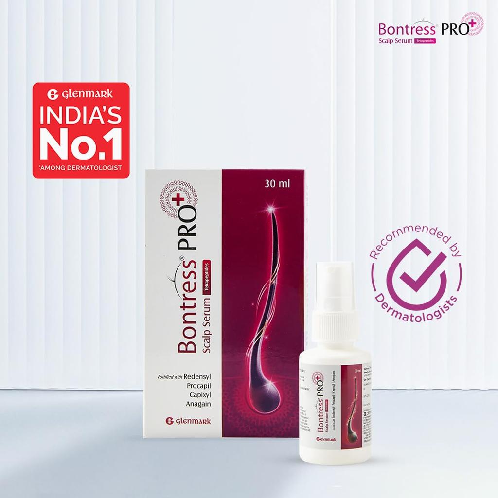 Bontress PRO+ Scalp Serum Fortified with Redensyl, Anagain, Capixyl,Procapil | Hair Serum for Hair Growth & Hair Fall 30ml