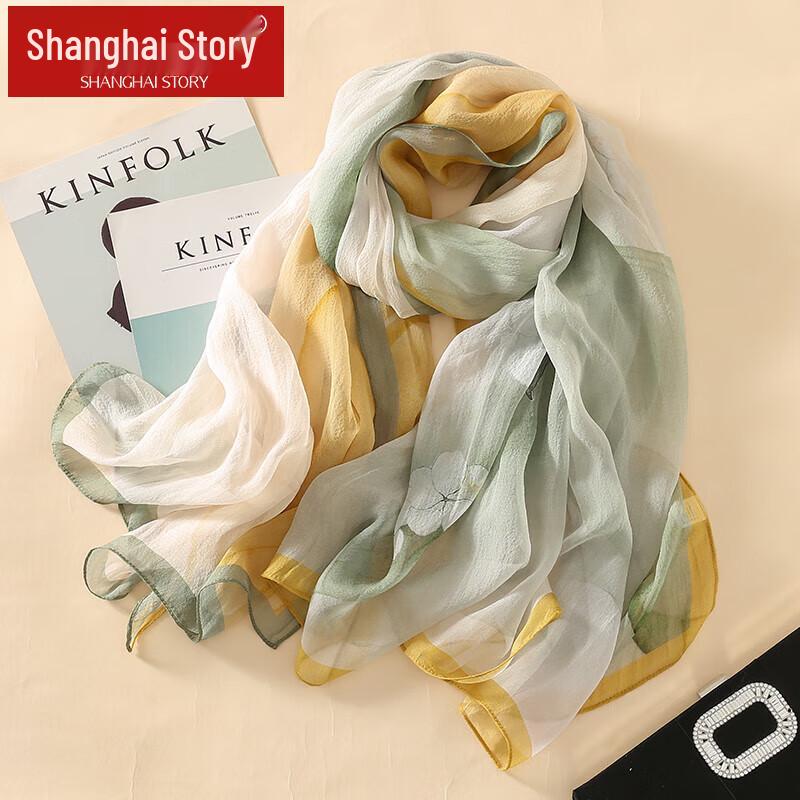 Shanghai Story 100% Mulberry Silk Printed Scarf