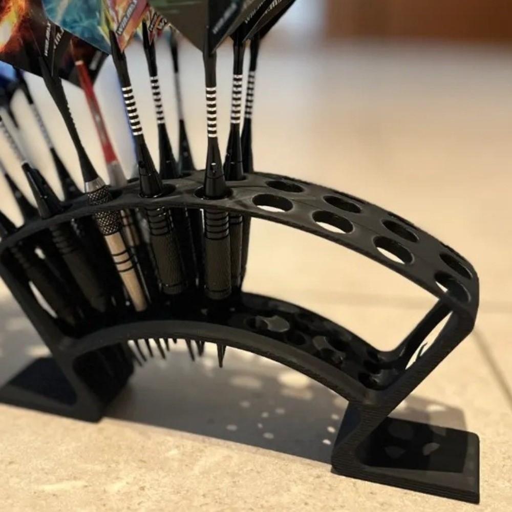 Portable Plastic Dart Stand Minimalist Design Space-Saving Dart Board Organizer Large Capacity Dart Display Rack Living Room