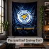 Personalized Wall Tapestry,Leicester City Custom Text, Soft Fabric Wall Art For Indoor Decoration