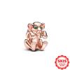 Charms Silver 925 Stitch Bead Fits 3mm Bracelet Bangle Necklace For Women Pendant Luxury DIY Jewelry Making Gift