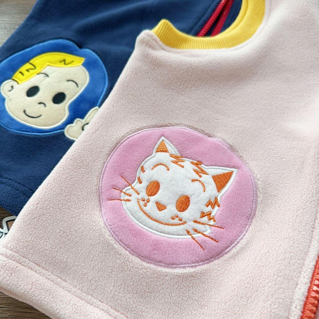 Autumn 2025 Kids' Warm Velvet Vest for Boys and Girls - Small & Medium Sizes