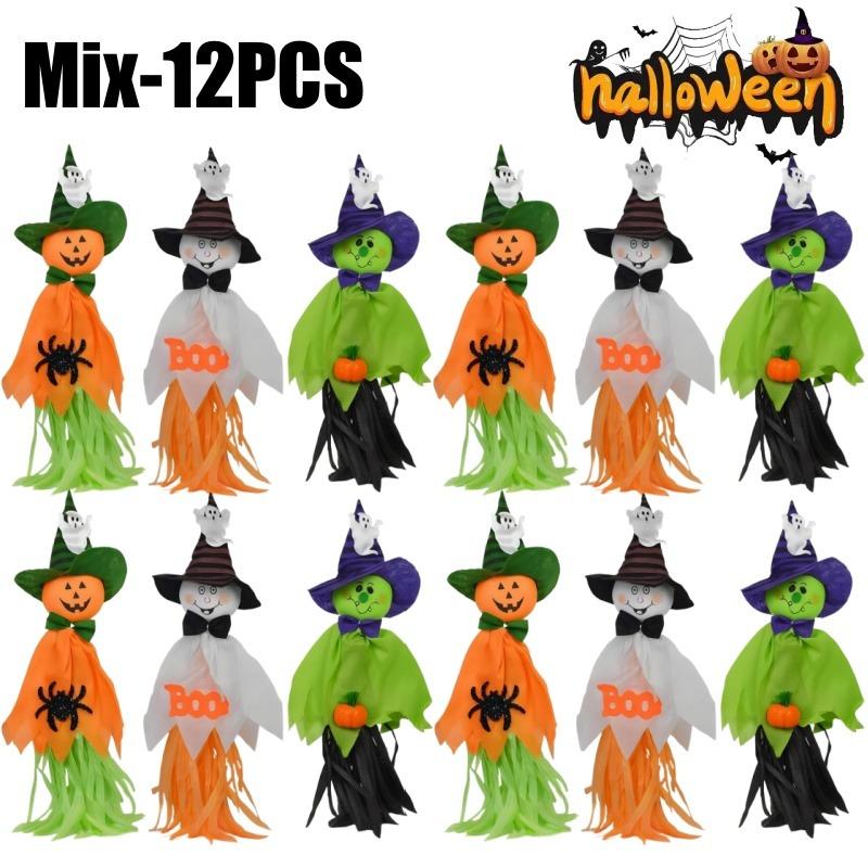 Creepy Hanging Doll Decor Halloween Scarecrow Ornaments Terrifying Ghost Festival Props for Haunted Houses & Outdoor Displays