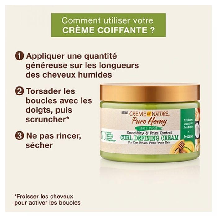 Creme of Nature Pure Honey Hair Food Avocado Crème Coiffante 326ml