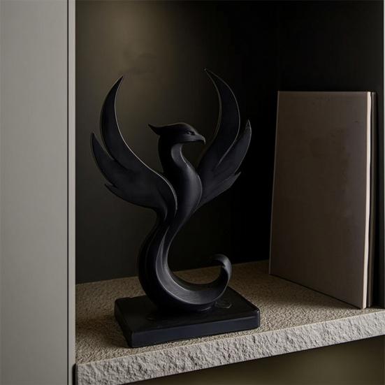 3D Geprinte Feniks Figuur Modern Minimalistisch Abstract Feniks Beeld Sculptuur Bureau Decoratie voor Huis Kantoor Woonkamer