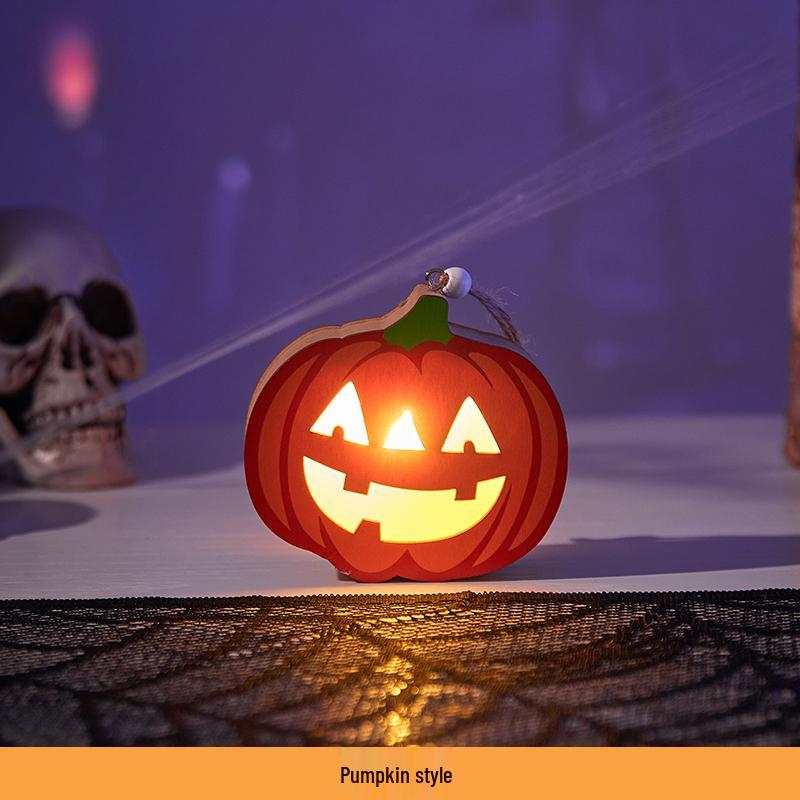 Halloween Luminous Pumpkin & Spider Ghost Tabletop Ornament Default