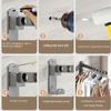 Wall Mounted Wall-Mounted Clothes Hanger New Closet Durable Couple Stainless Steel Folding Retractable Hook Home