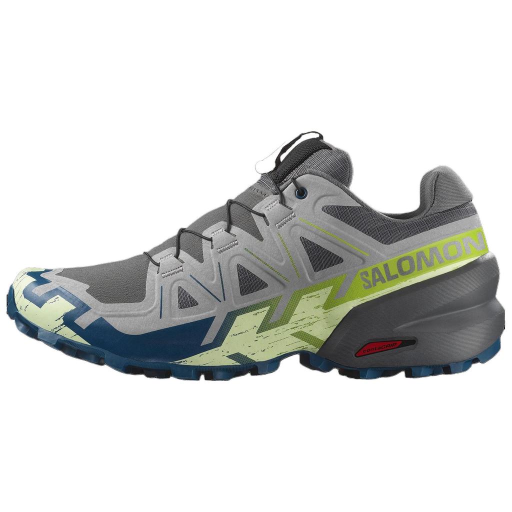 SALOMON Speedcross 6 Comfortable Slip-Resistant Durable Low-Top Running Shoes Men Running Shoes Gray 478109