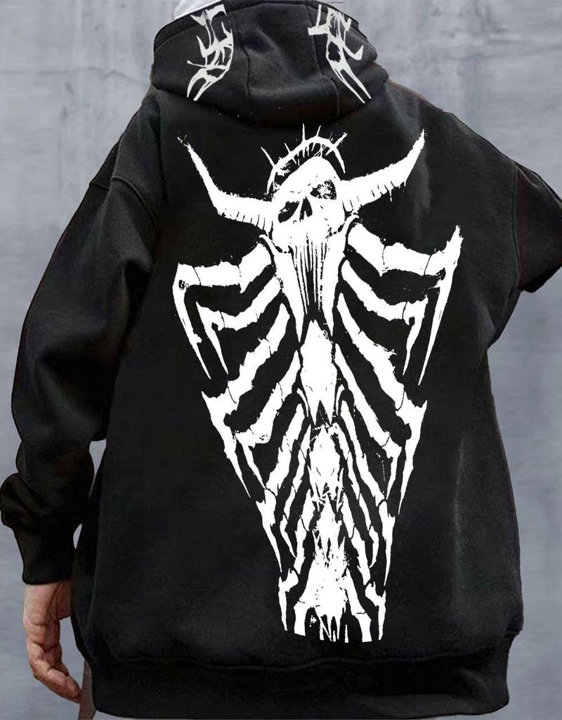 European and American Wish Independent Station Tide Brand Pattern Hooded Sweater Supports a Custom-made