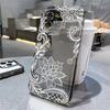 Trendy Black Lace Flower Pattern Phone Case For iPhone 17 16 15 14 Pro 17 Air 13 12 11 Max Mini 7 8 Plus XR XS Soft Clear Cover