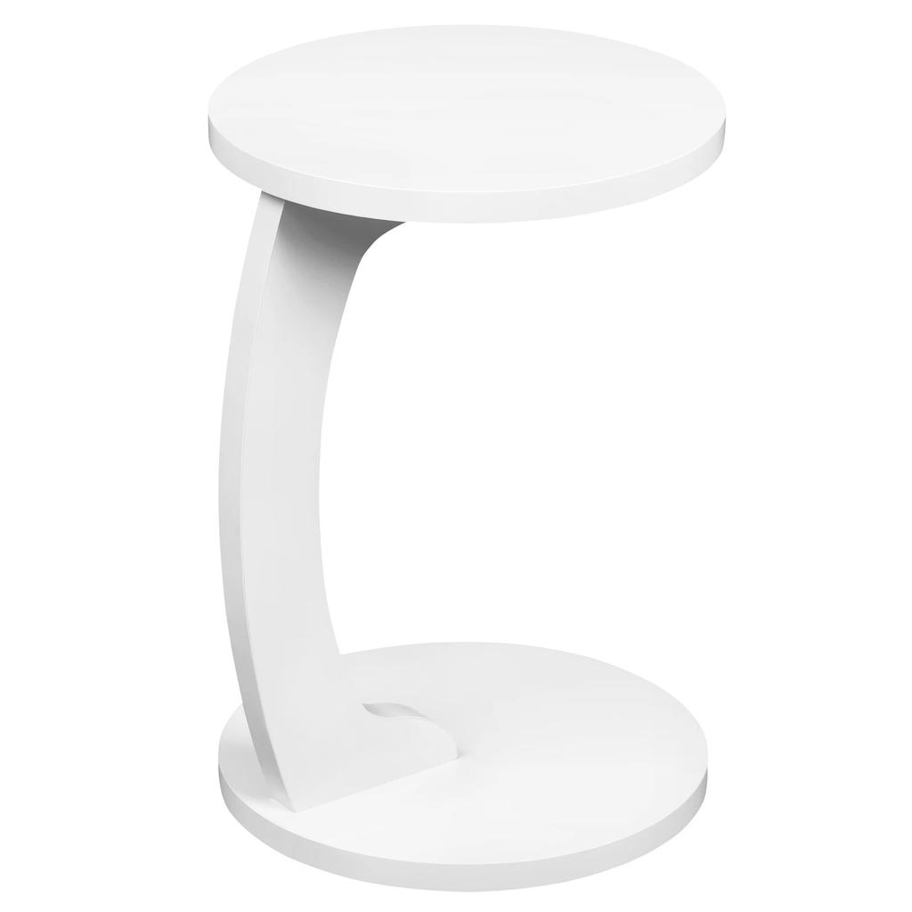 Side Table, Round Coffee Table, C-Shaped Side Table, Living Room Table, Temporary Computer Table (Table Only)