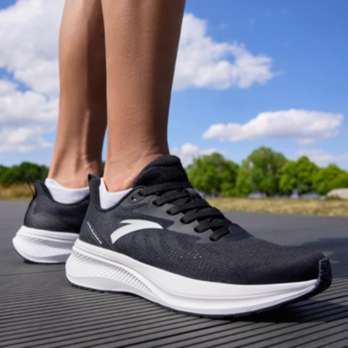 Anta Comfortable Versatile Shock Absorbing Breathable Low Top Casual Running Shoes Men sneaker Black 112425534-5