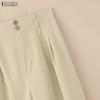 ZANZEA Women Casual Solid Color Loose Wide Leg Pants