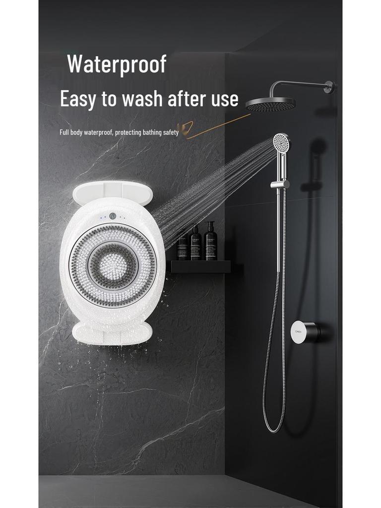 Automatic Wall-Mounted Smart Shower: Portable Electric Shower, Bath Brush, Back Scrubber, and Multi-Functional Body Scrubber