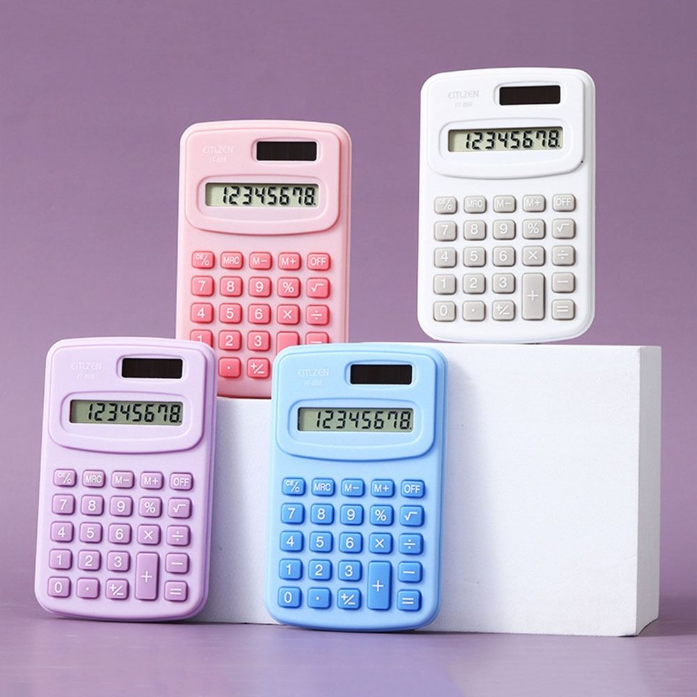 

8-значный мини-калькулятор. Симпатичный бухгалтерский калькулятор. Прочный математический калькулятор. Школа.