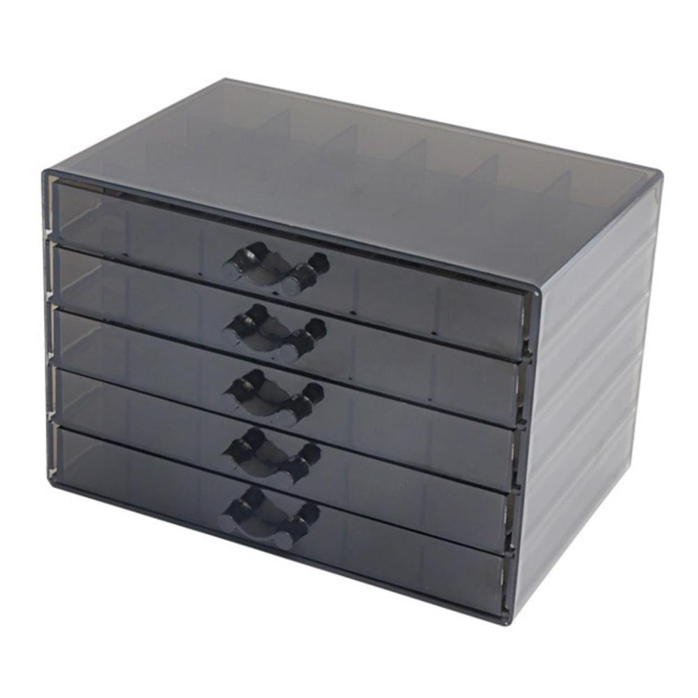 

Большая вместительная коробка для хранения ювелирных изделий, витрина для аксессуаров для ногтей, классификация ящиков, органайзеров для ювелирных изделий и сережек, держателей, подставок прозрачный черный