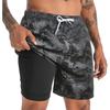 Mens Quick-Dry Board Shorts Swim Trunks With Print Design Beach Surfing Swimming Outdoor Activities