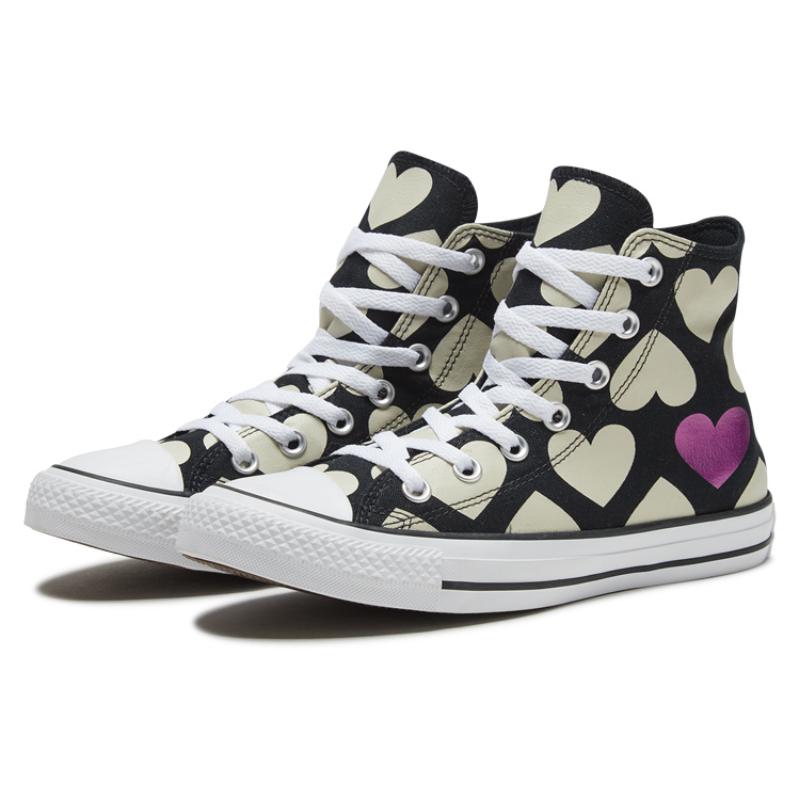 Converse Chuck Taylor All Star Hi Trendy Comfort Non-Slip Abrasion Resistant Lightweight High-Top Espadrilles Women's Black