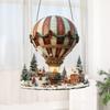 Stained Glass Style Hot Air Balloon Suncatcher 2D Acrylic Window Hanging Ornament for Home Garden Wall Window Decor