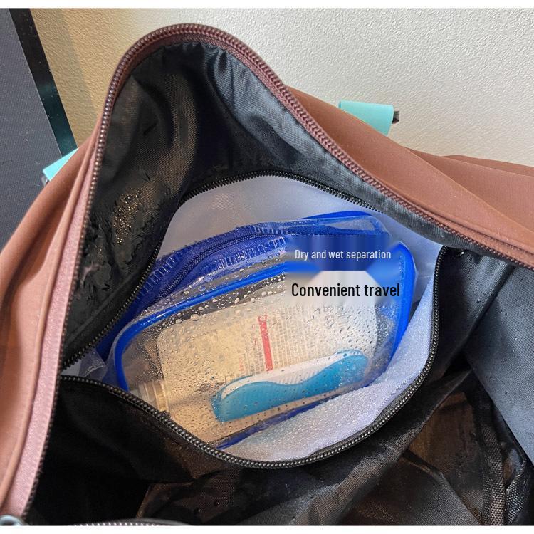 Plaid Handbag: Travel & Fitness Bag with Wet/Dry Separation and Shoe Compartment