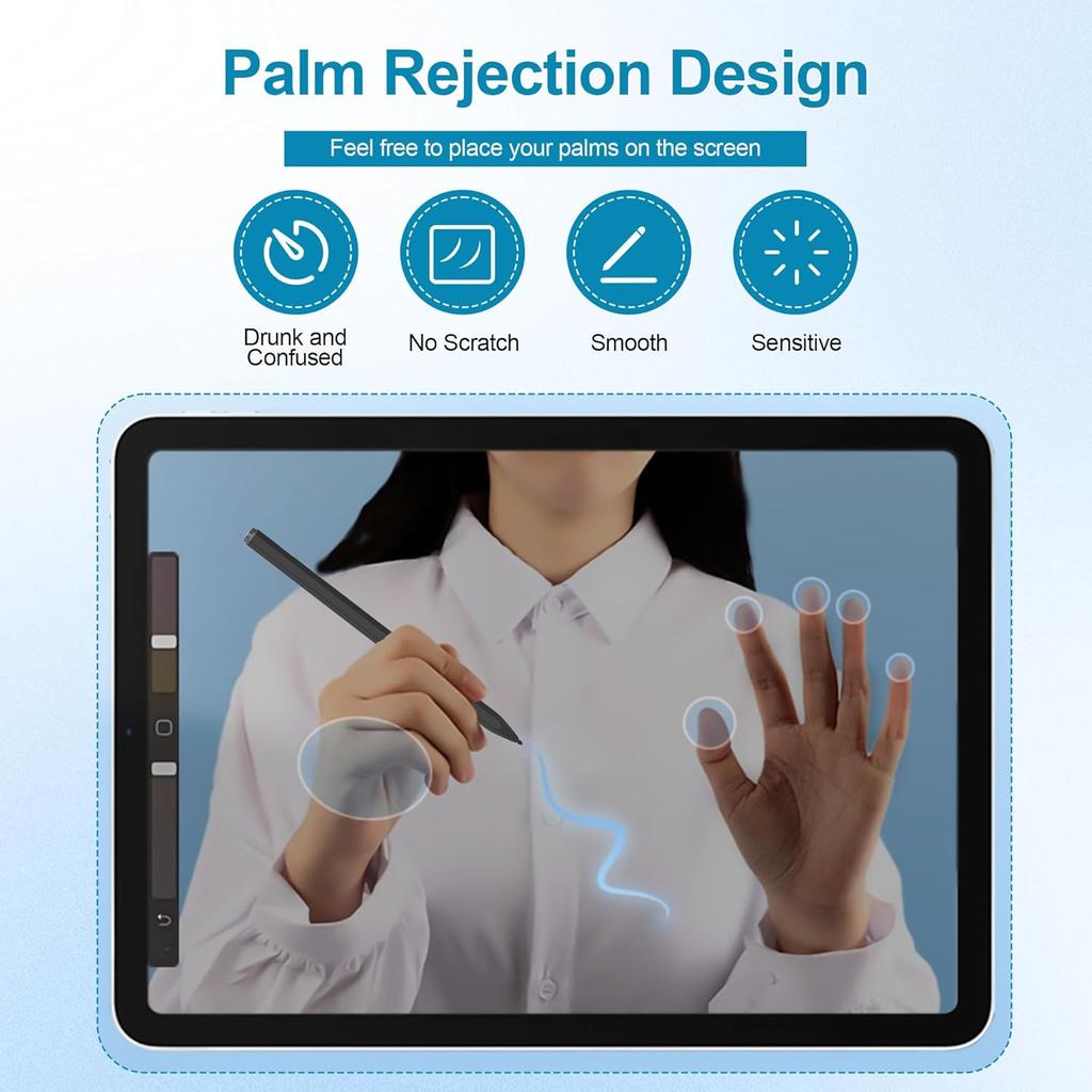 Surface Pro Pen Stylus for Microsoft Surface Pro 11/X/9/8/7/6/5/4/3, Surface Go/Surface Laptop/Studio/Book 4/3/2 Stylus Pen with Palm Rejection, 4096