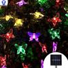 Colorful Solar Butterfly LED Waterproof Outdoor String Lights for Courtyard & Landscape Decorations