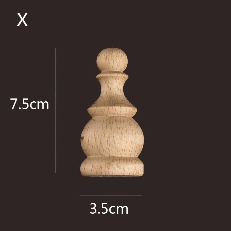 Escultura em madeira Arca Perna Circular Pé de madeira Móveis Bola cilíndrica Aplique Kawaii Decoração de quarto Decoração de escada de leão de madeira