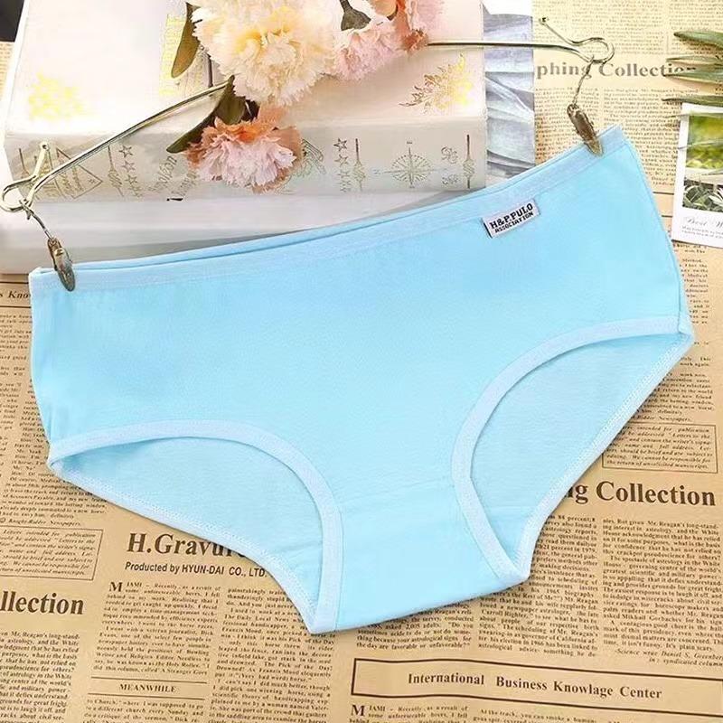 1Pc/Plus Size Truser Dameundertøy Bomullstruser Jenter Ensfarget Sexy undertøy Shorts Pustende underbukse Dame