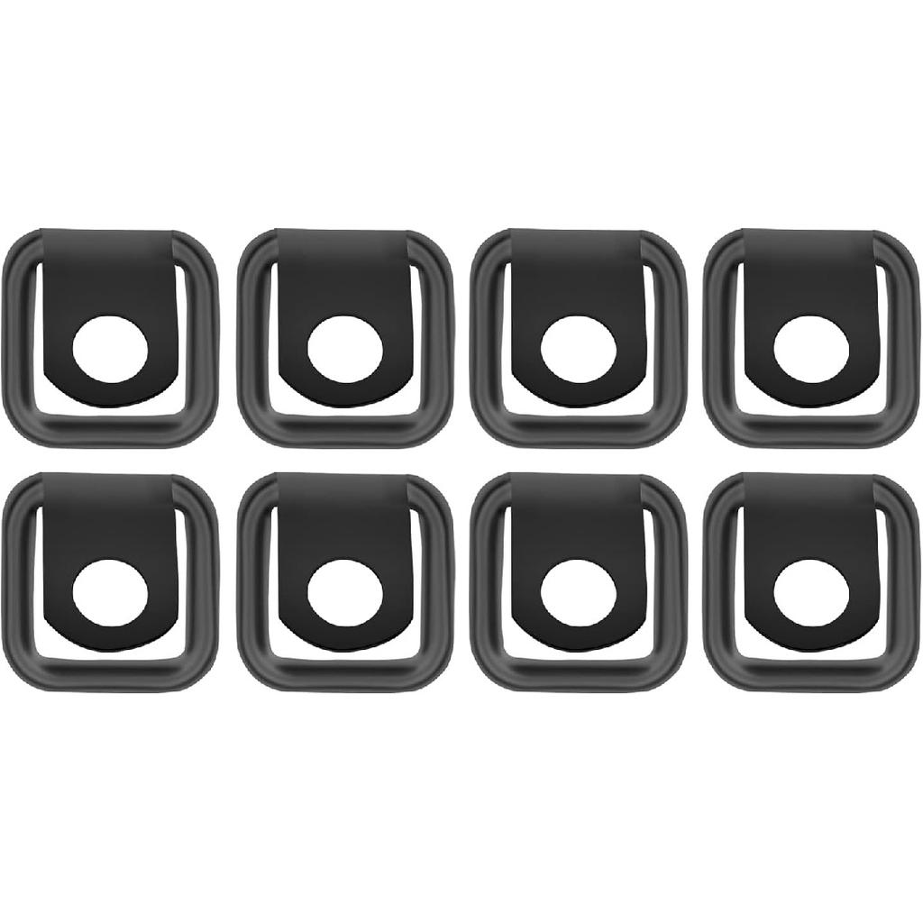 Tie-Down D-Rings 8pcs/Set Black Compatible for Jeep Wrangler Trunk & Cargo Net Cover