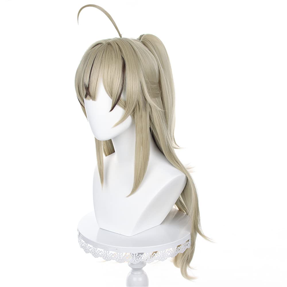 Genshin Impact Kirara Cosplay Wig with Perfect for School Cultural and Photo Lightning Bolt Pattern Wig, Heat-Resistant, Net, Events, Festivals,