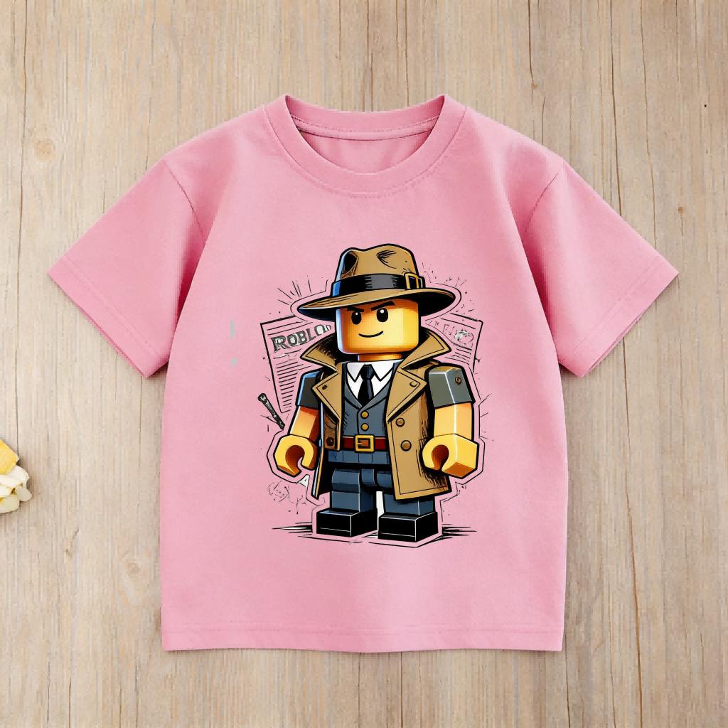2026 Neues Roblox Grafik T-Shirt Für Kinder Bunter Skateboard-Print Unisex Baumwolle Kurzarm-T-Shirt Jungen Mädchen Lässiges Oberteil