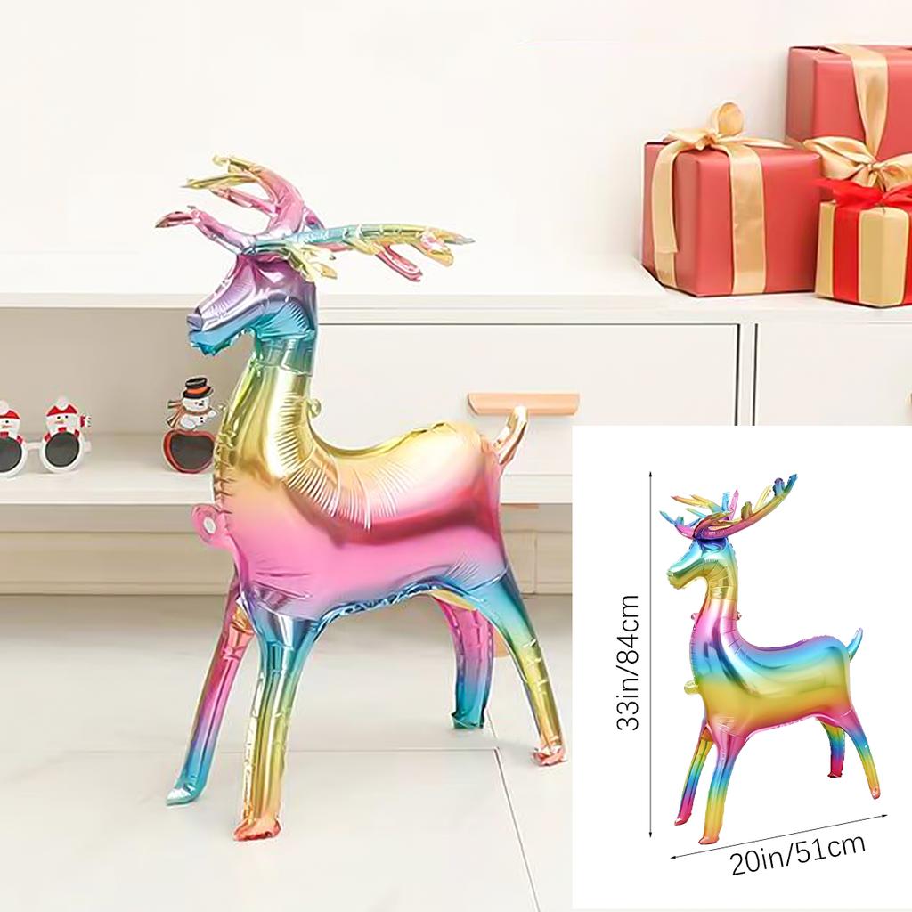Christmas Elk Standing Foil Balloon, Christmas Deer Balloon, Winter Theme Birthday, Christmas New Year Party Decoration,