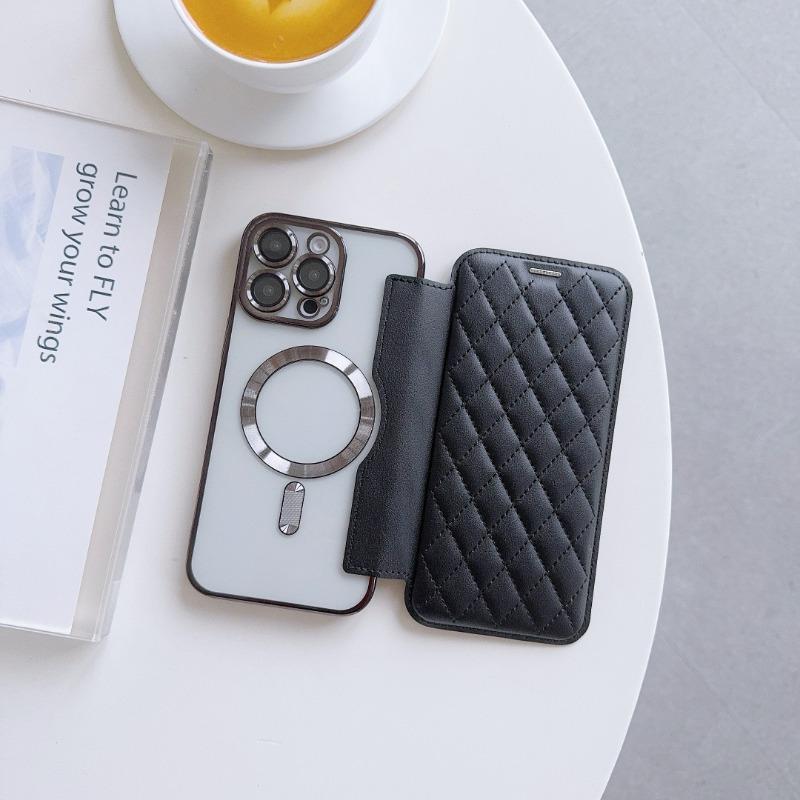 For Magsafe Card Holder Magnetic Wallet Leather PhoneCase for IPhone 16 15 14 13 12 11 Pro Max Plus Wireless Charging Book Cover